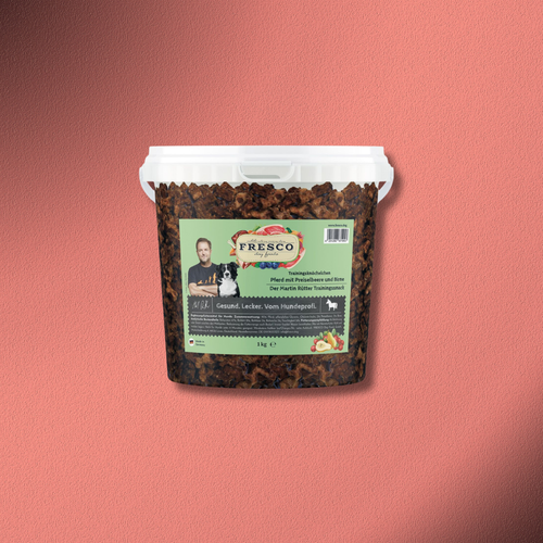 1kg Fresco Martin Rütter Trainingsknöchelchen Pferd mit Preiselbeeren und Birne