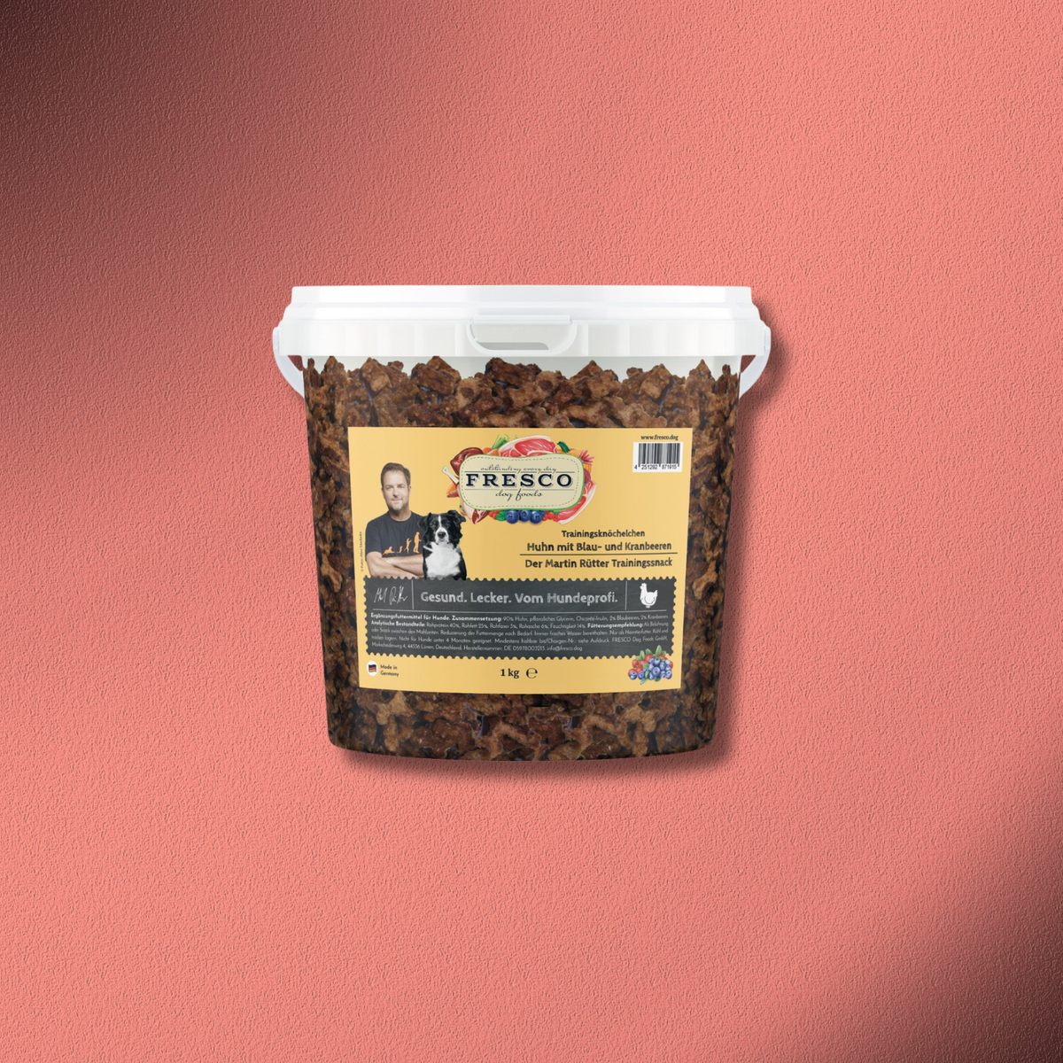 1kg Fresco Martin Rütter Trainingsknöchelchen Huhn mit Blaubeeren und Kranbeeren
