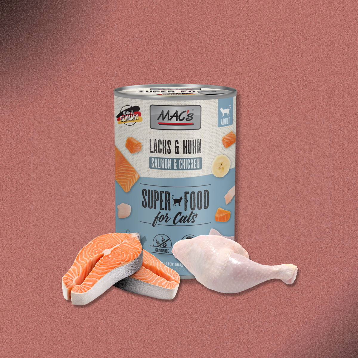 6x400g MAC's Cat Lachs & Huhn