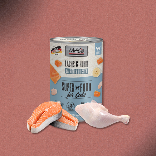 6x400g MAC's Cat Lachs & Huhn