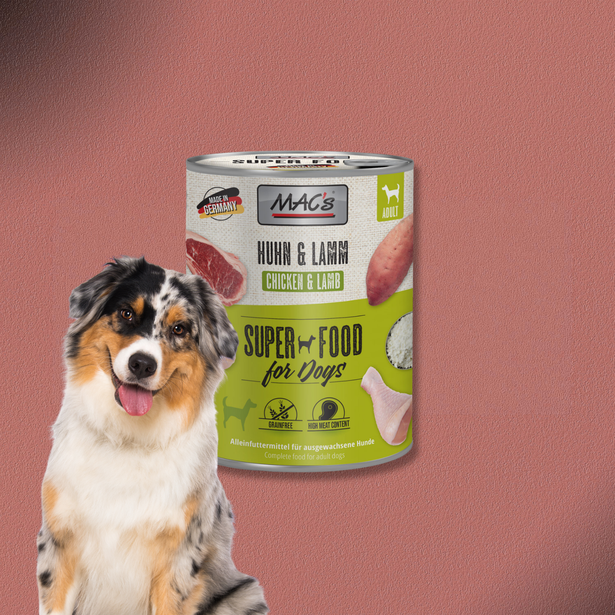 6x800g MAC's Dog Huhn & Lamm