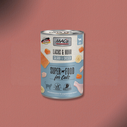 6x400g MAC's Cat Lachs & Huhn