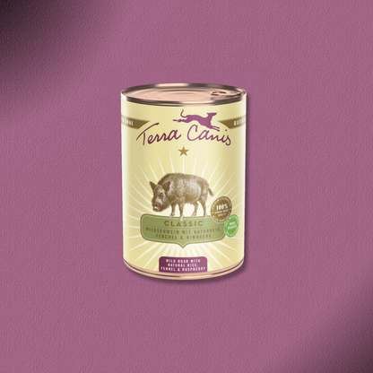 6x400g Terra Canis Wildschwein mit Naturreis, Fenchel & Himbeeren