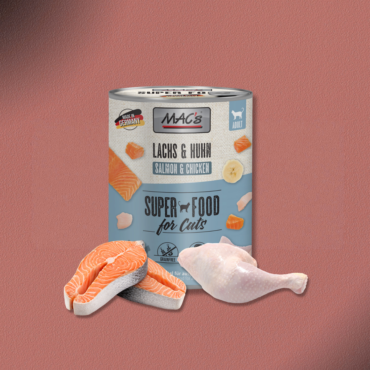 6x800g MAC's Cat Lachs & Huhn
