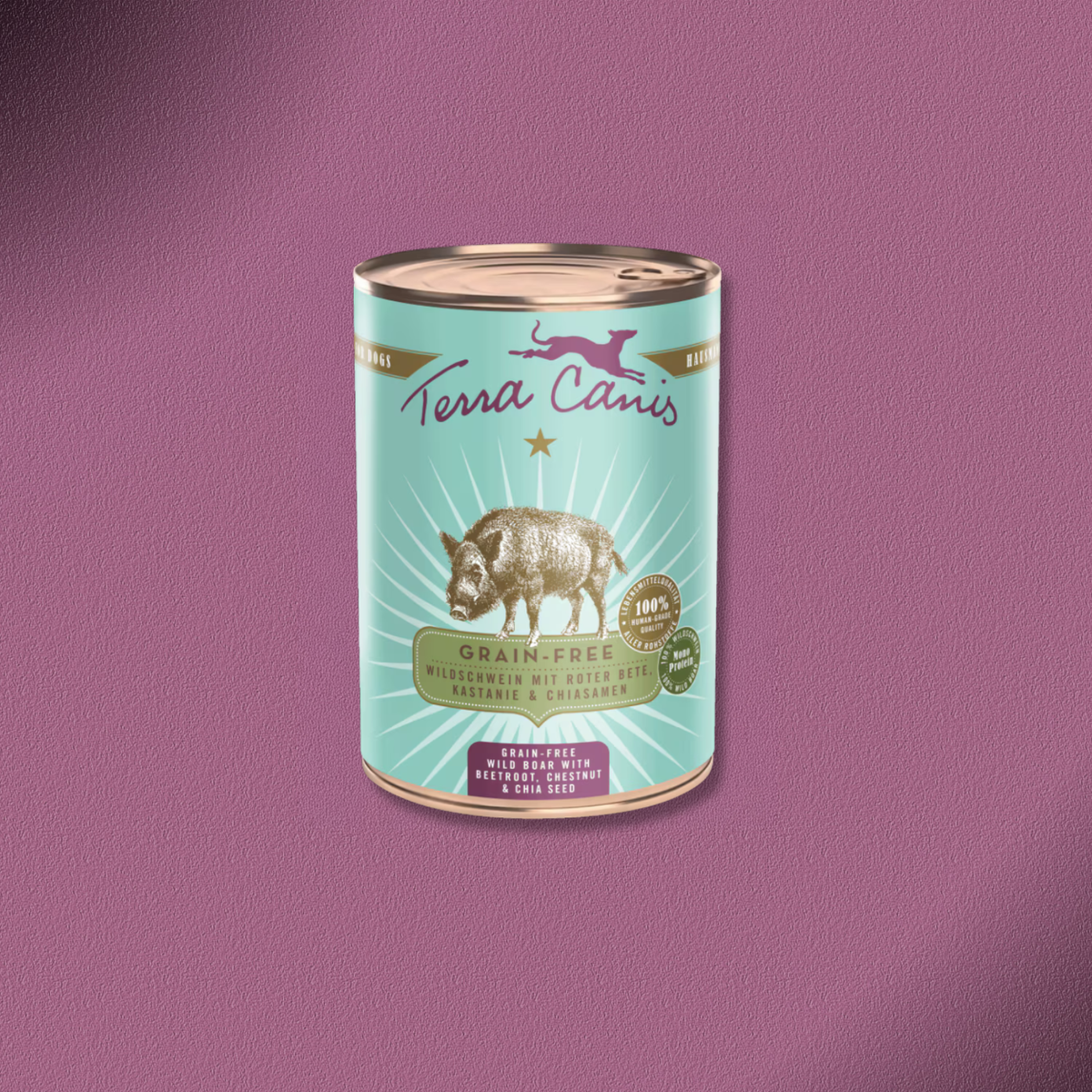 6x400g Terra Canis Grainfree Wildschwein mit Roter Bete, Kastanie und Chiasamen