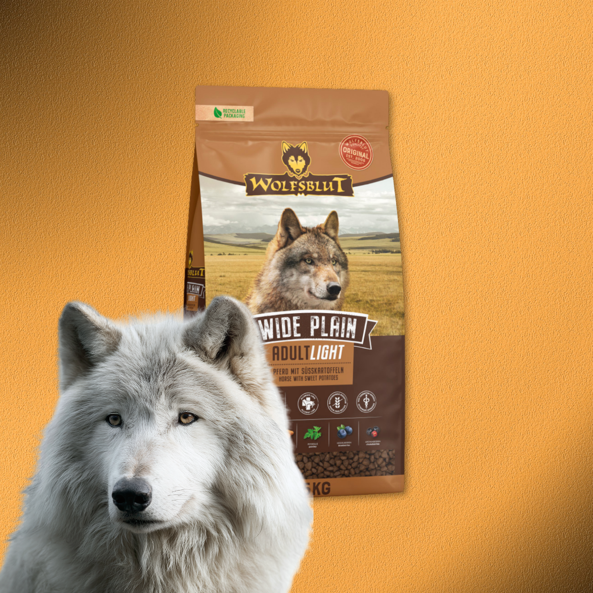 12,5kg Wolfsblut Wide Plain Adult Light