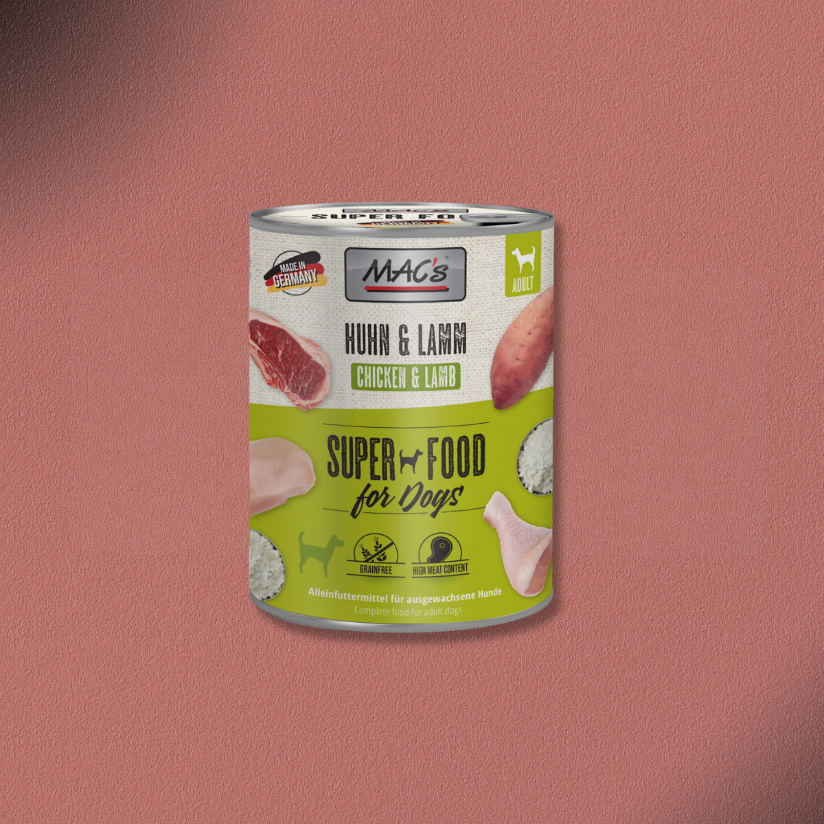 6x800g MAC's Dog Huhn & Lamm