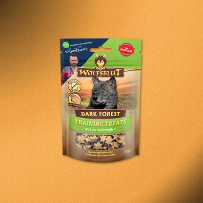 7x70g Wolfsblut Training Treats Dark Forest - Wild & Süßkartoffel