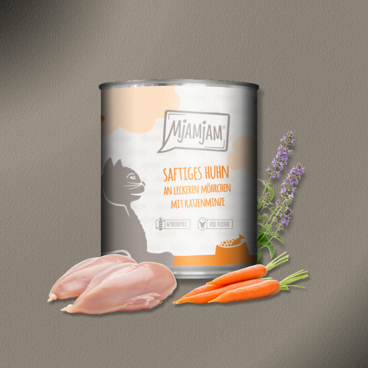 6x400g MjAMjAM Cat  saftiges Huhn an leckeren Möhrchen