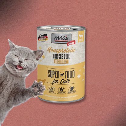 6x400g MAC's Cat Monoprotein  frische Pute