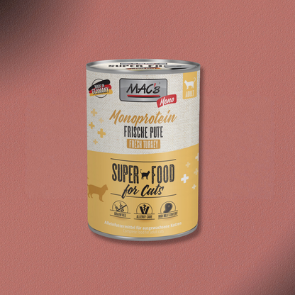 6x400g MAC's Cat Monoprotein  frische Pute
