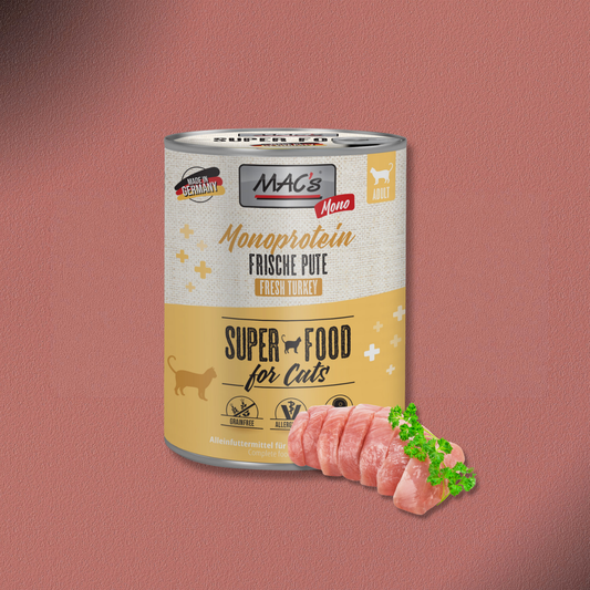 6x800g MAC's Cat Monoprotein frische Pute