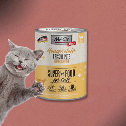 6x800g MAC's Cat Monoprotein frische Pute