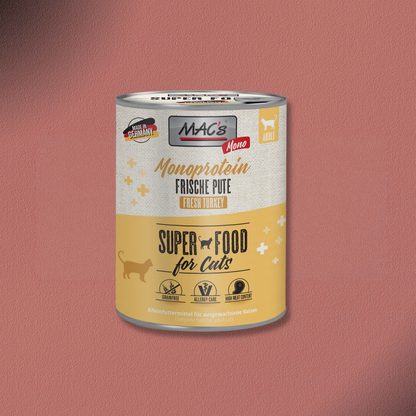 6x800g MAC's Cat Monoprotein frische Pute