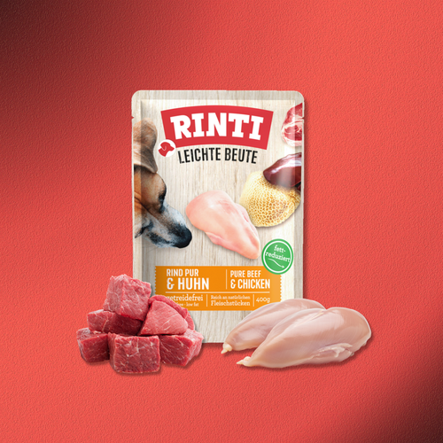 30x400g Rinti Leichte Beute Rind Pur + Huhn