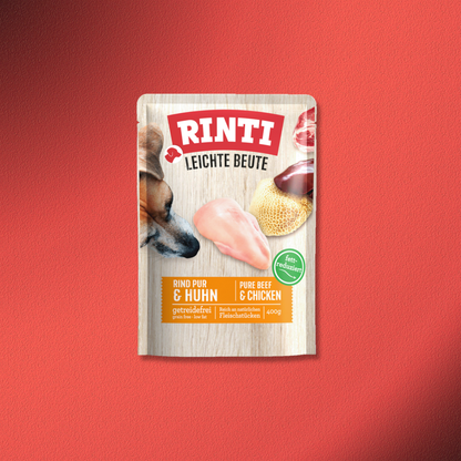 30x400g Rinti Leichte Beute Rind Pur + Huhn