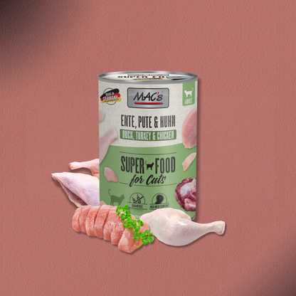 6x400g MAC's Cat Ente, Pute & Huhn