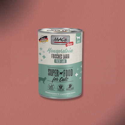 6x400g MAC's Cat Mono frisches Lamm
