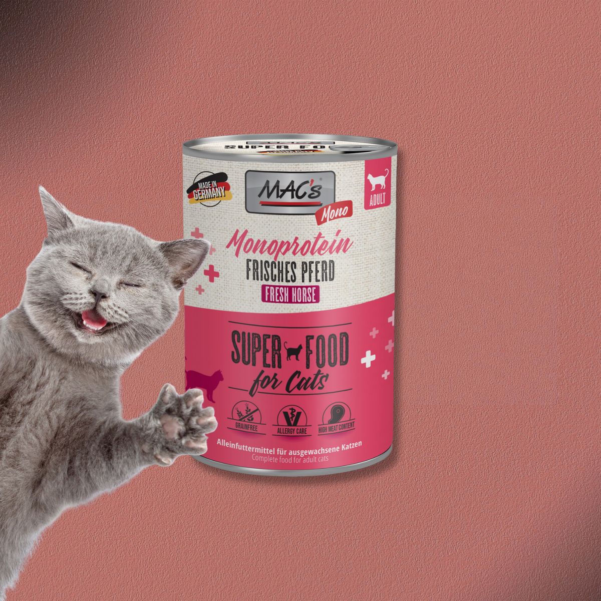 6x400g MAC's Cat Mono frisches Pferd