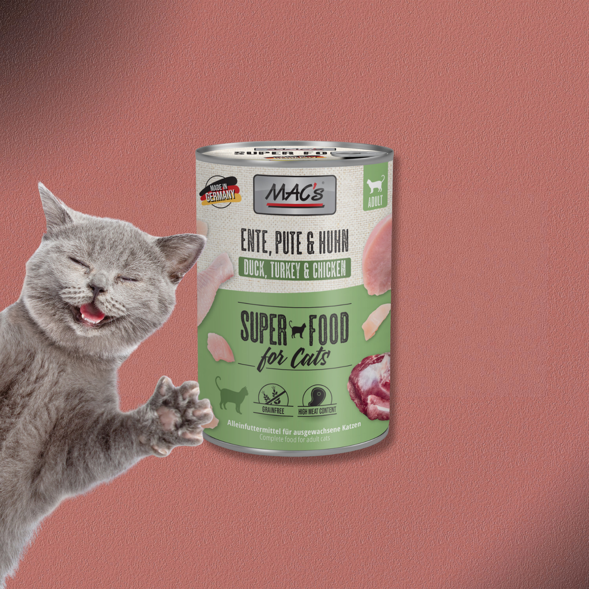 6x400g MAC's Cat Ente, Pute & Huhn