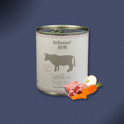 30x800g Dr.Clauder's B.A.R.F. Komplett Menue Rinderteller