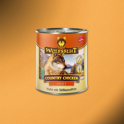 6 x 800g Wolfsblut Adult Country Chicken - Huhn mit Süßkartoffeln