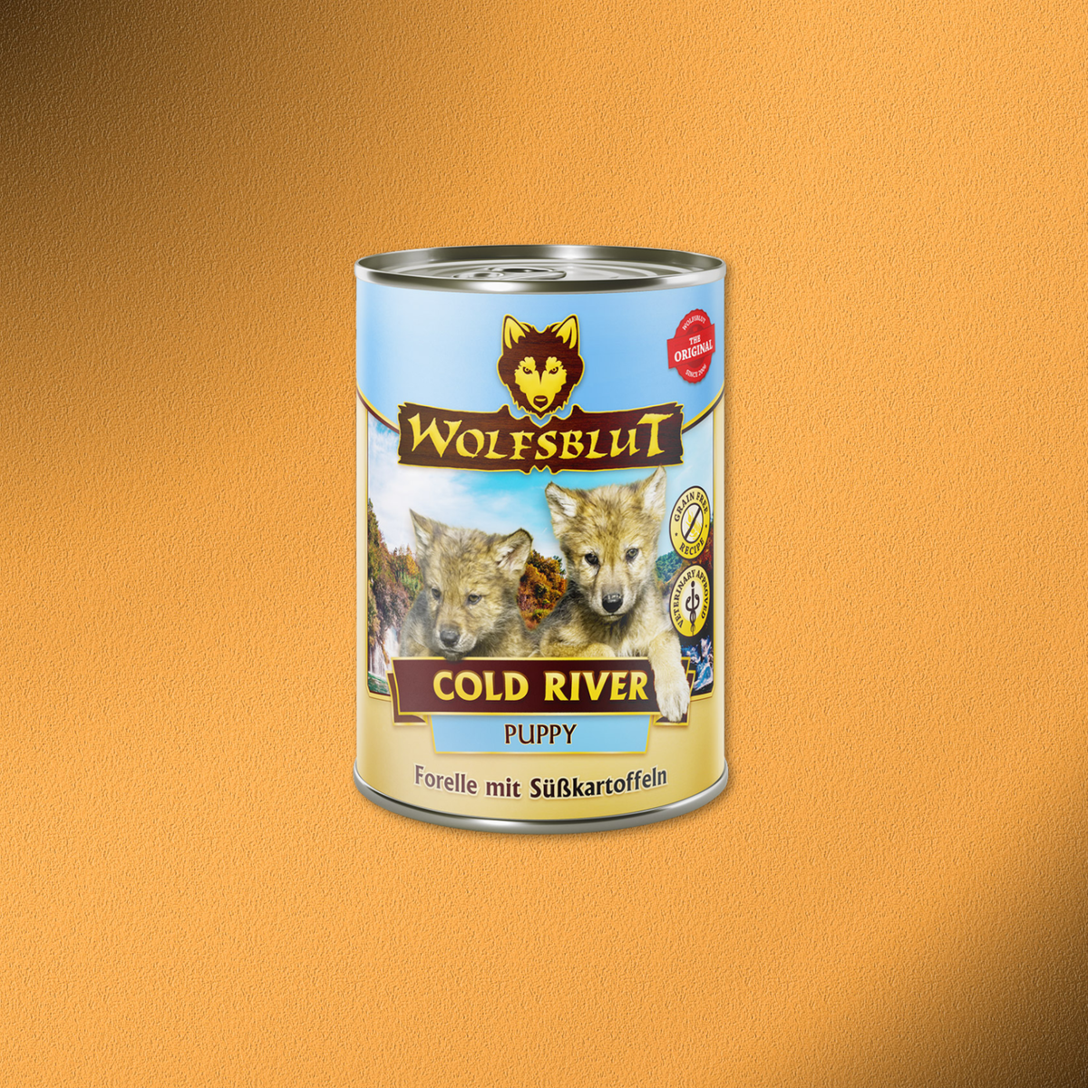 6 x 395g Wolfsblut Puppy Cold River - Forelle mit Süßkartoffeln