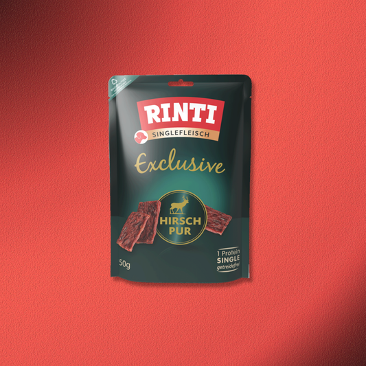 24x50g Rinti Singlefleisch Exclusive Hirsch pur Snack