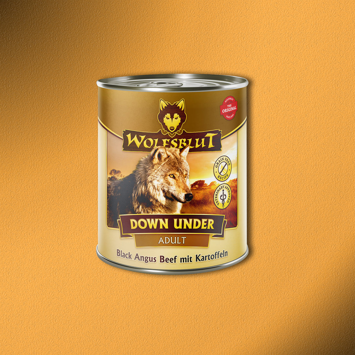 6 x 800g Wolfsblut Down Under Adult – Black Angus Beef mit Kartoffeln