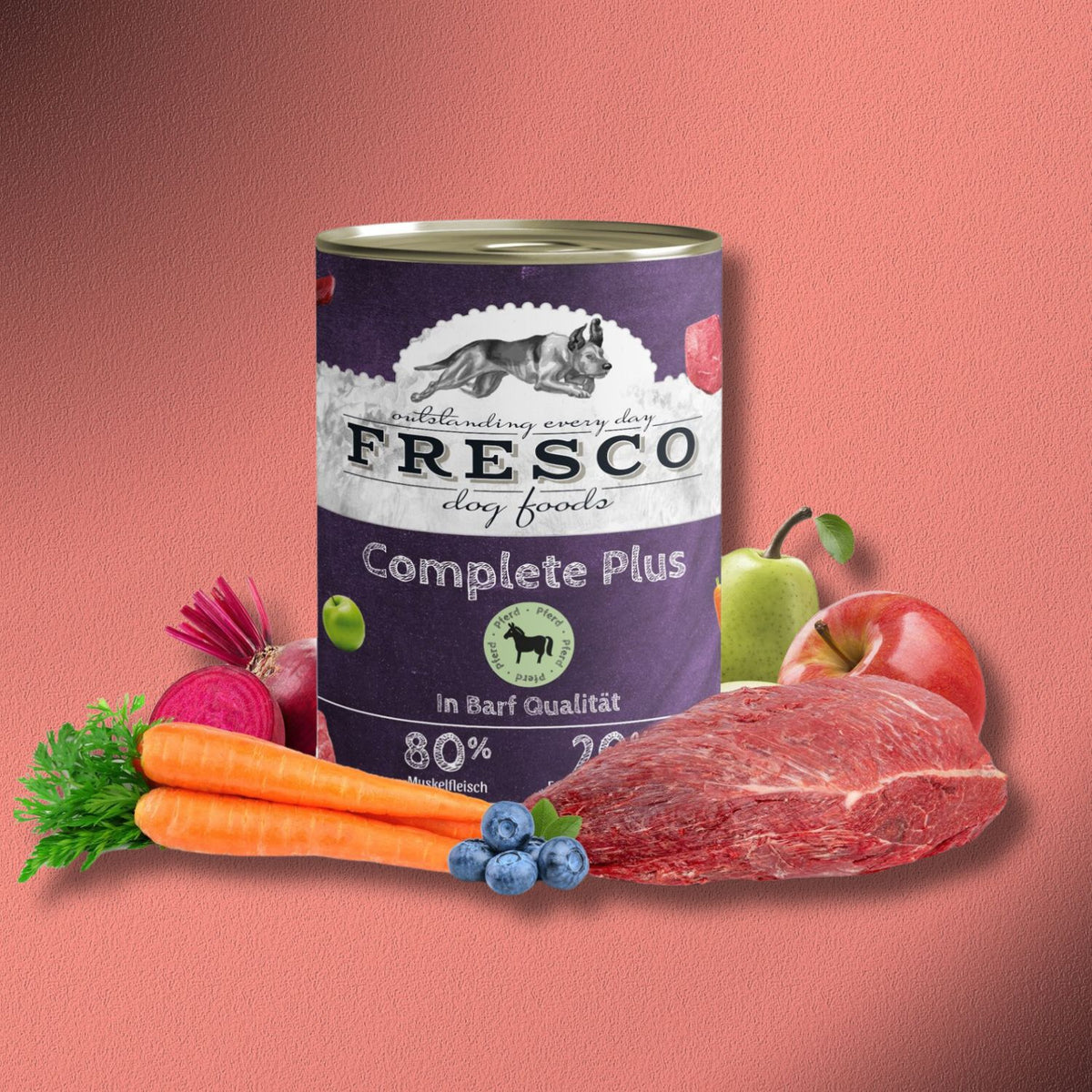 6x800g Fresco Complete Plus Pferd (haltbares B.A.R.F.)