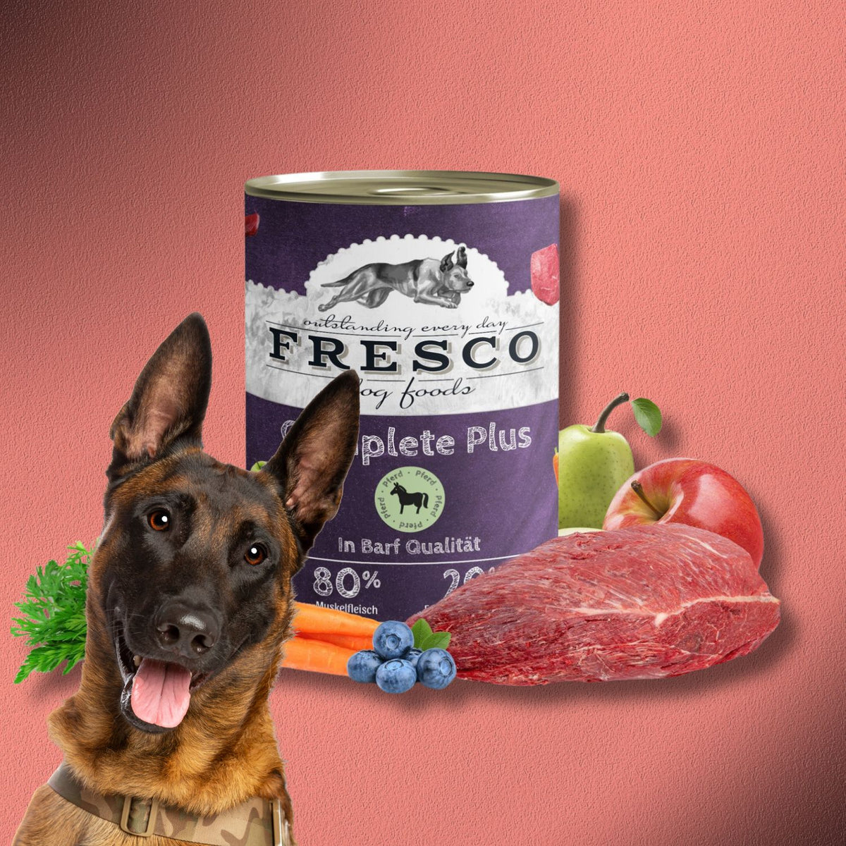 6x800g Fresco Complete Plus Pferd (haltbares B.A.R.F.)