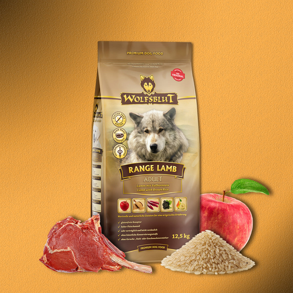 12,5kg Wolfsblut Range Lamb Adult Trockenfutter