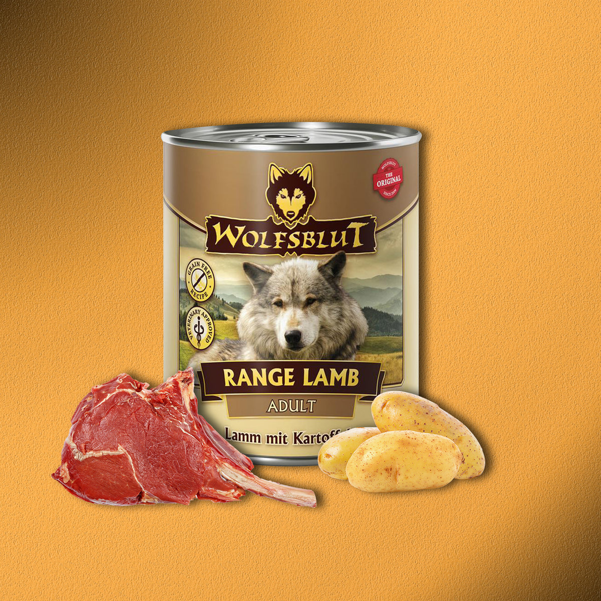 6 x 800g Wolfsblut Range Lamb Adult – Lamm mit Kartoffeln