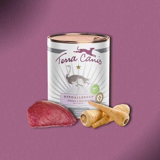 6x800g Terra Canis Hypoallergen Strauß & Pastinake